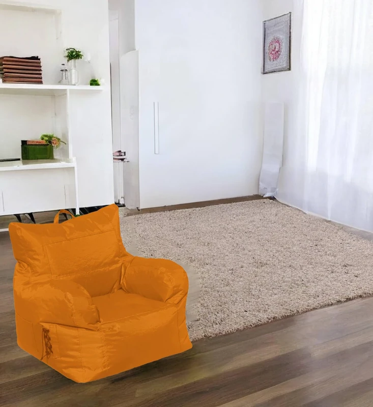 Esidra Talamo Italia - Upholstered armchair with armrests, orange color, Measurements 80 x 80 x 80 cm