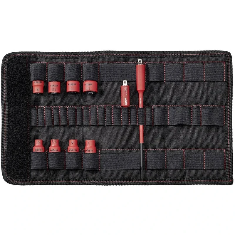 Wiha 7209NK-2003 slimTorque 1/4" Set, Red, 10 TLG, (43466)