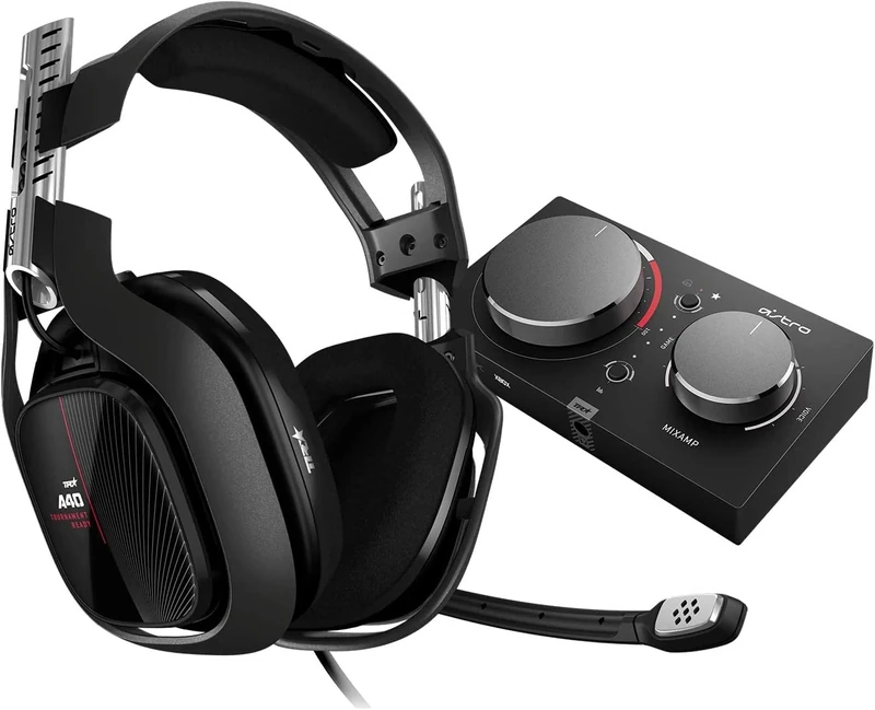 ASTRO Gaming A40 TR Wired Gaming Headset + MixAmp Pro TR, Astro Audio V2, Dolby Audio, Swappable Mic, Game/Voice Balance Control, Xbox Series X|S, Xbox One, PC, Mac - Black/Red