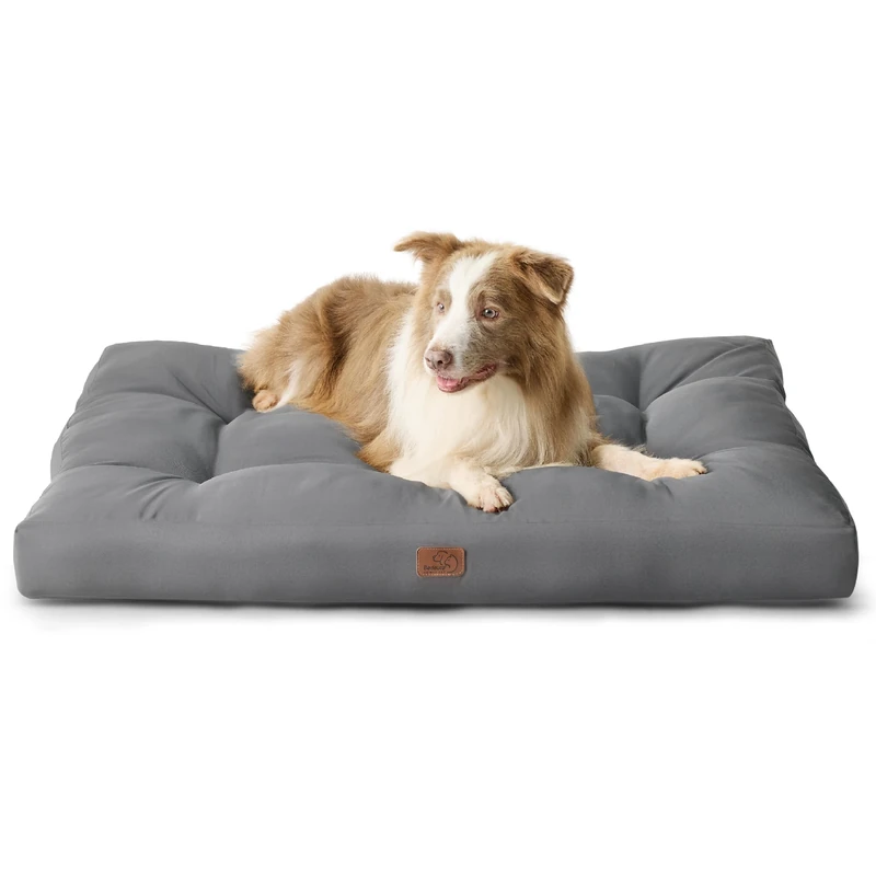 Bedsure Washable Dog Bed Extra Large - 111x89x10cm Dog Bed Mattress for Large Dog with Oxford Fabric, Flat Pet Pillow for Crate, XL Dog Cushion Mat Outdoor, Grey