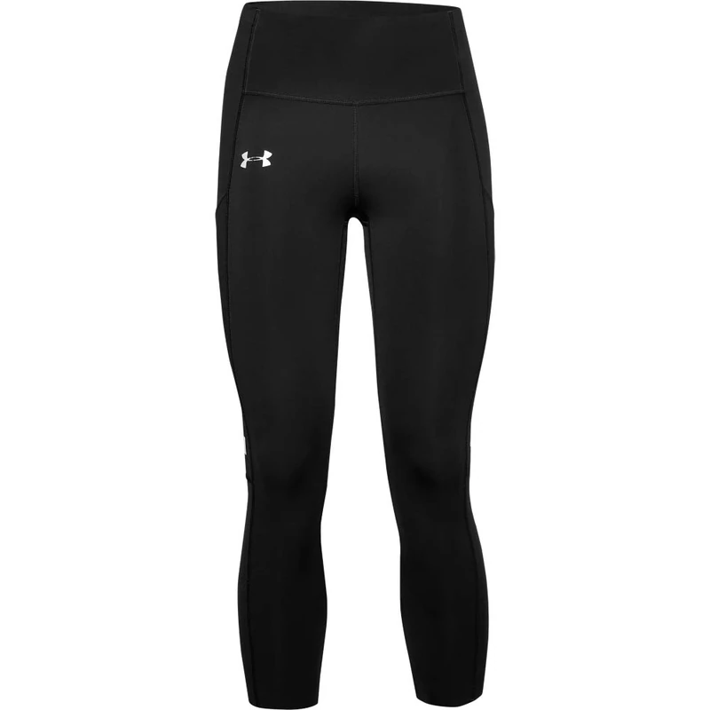 Under Armour Women Qualifier Speedpocket Roadside Runway Crop Legging - Black/Reflective (001), X-Small