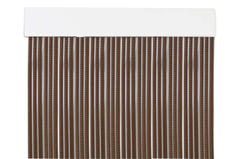 MercuryTextil P69 PVC Door Curtain 210 x 90 cm Brown + Transparent Edge, Plastic