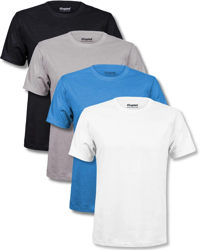 Kingsted T-Shirts for Men Pack - Royally Comfortable - Soft & Fresh Premium Fabric - Well-Crafted Classic Tee, Everyday Pack, Large