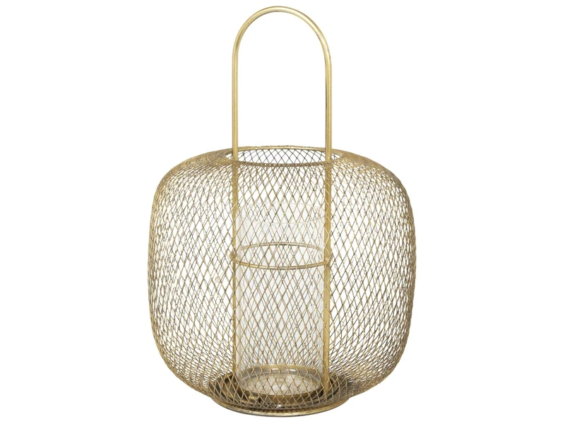 broste Copenhagen Lantern, Metal, Gold, 42,5x29,5cm