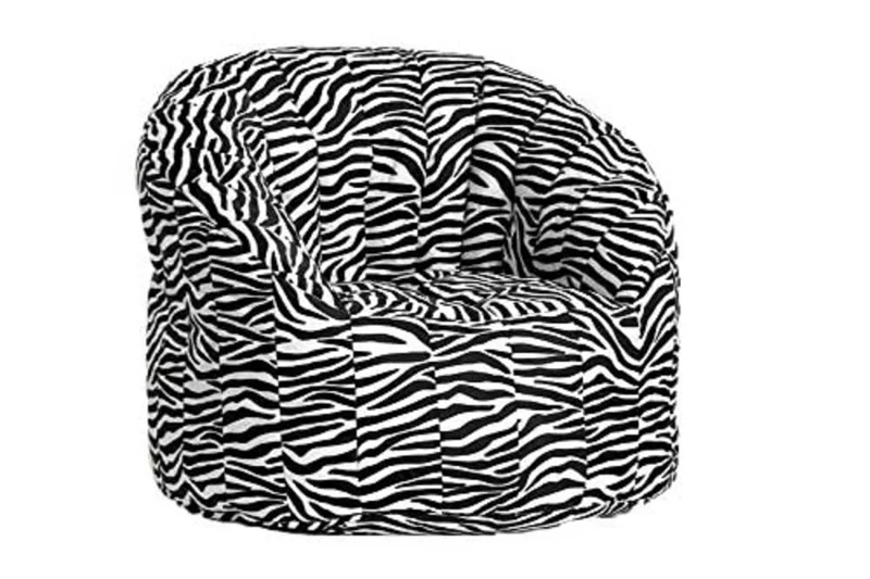Esidra Talamo Italia - Round padded armchair, zebra effect, Measurements 80 x 80 x 80 cm
