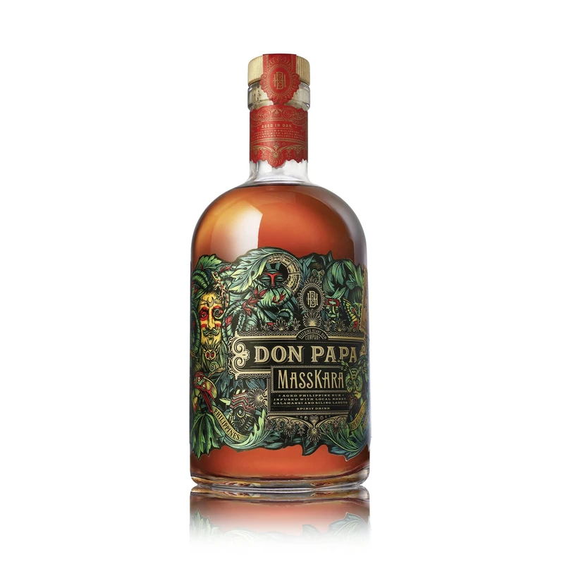 Don Papa Masskara 70cl - 40% ABV Spiced Rum: Distilled in Sugarlandia, Philippines | Premium Edition | Great for Cocktails