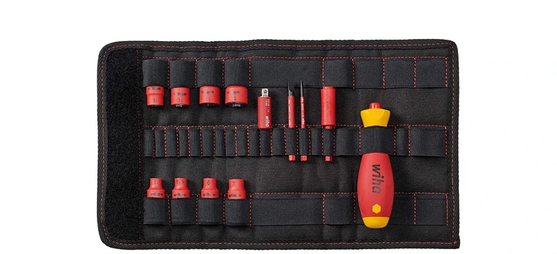 Wiha 7209NK-2004 slimVario 1/4" Set, Red Yellow, 13 Tlg, (43467)