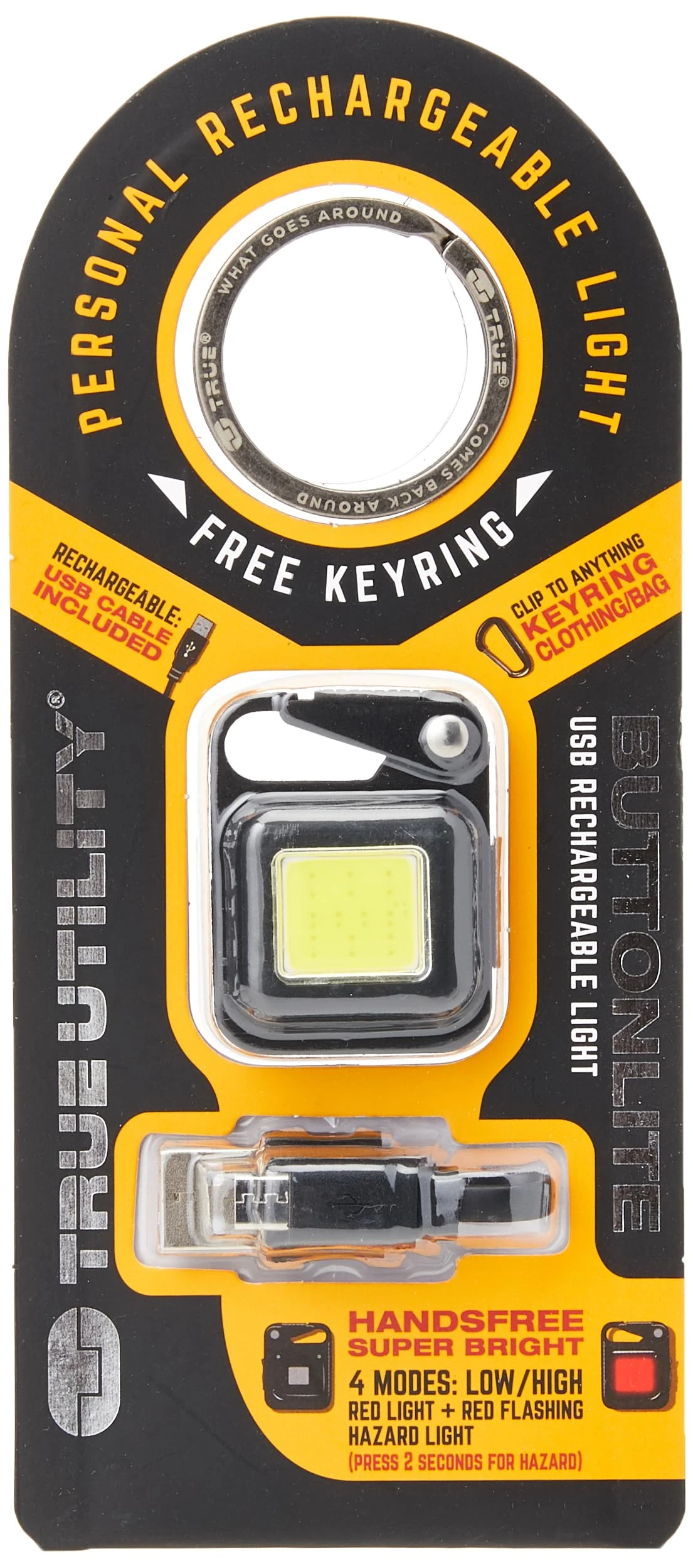 True Utility Buttonlite ONE SIZE BLACK