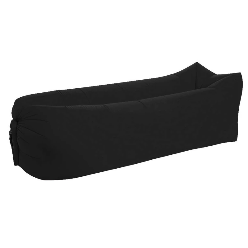 Local Makes A Comeback Outdoor Beach Inflatable Bed Portable Waterproof Leak Proof Folded in a Quick Inflatable Sofa (Black) - Image 1