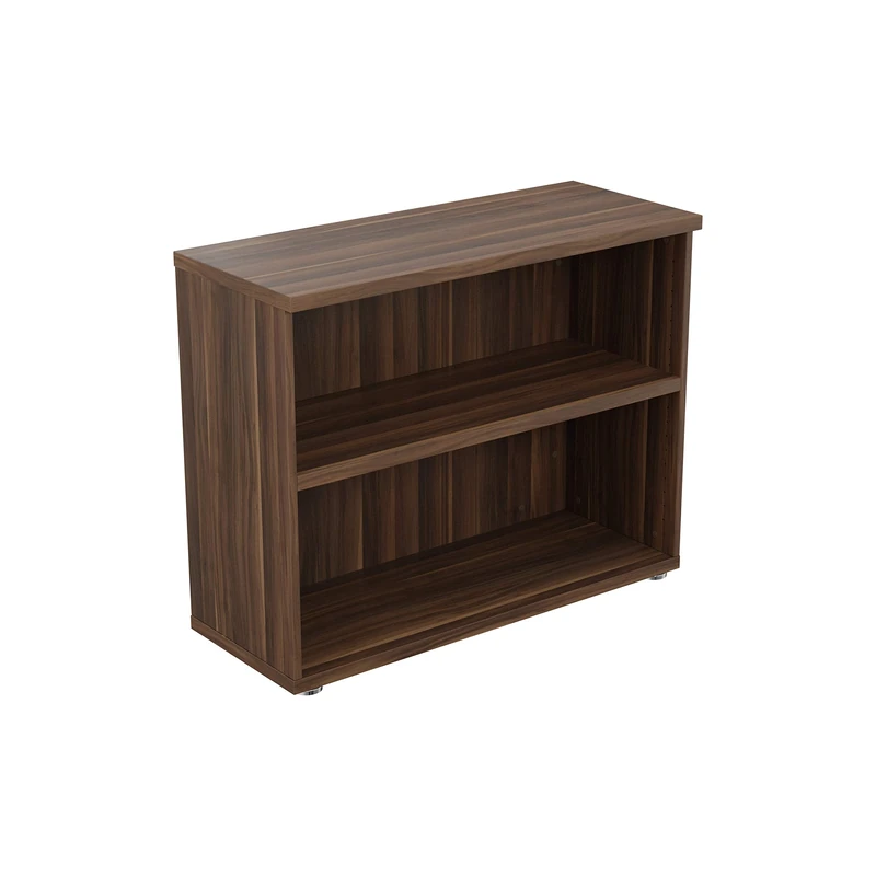 Office Hippo Lancaster Executive Low Office Bookcase, Dark Walnut, 100.5 x 40.4 x 80 cm - Image 1