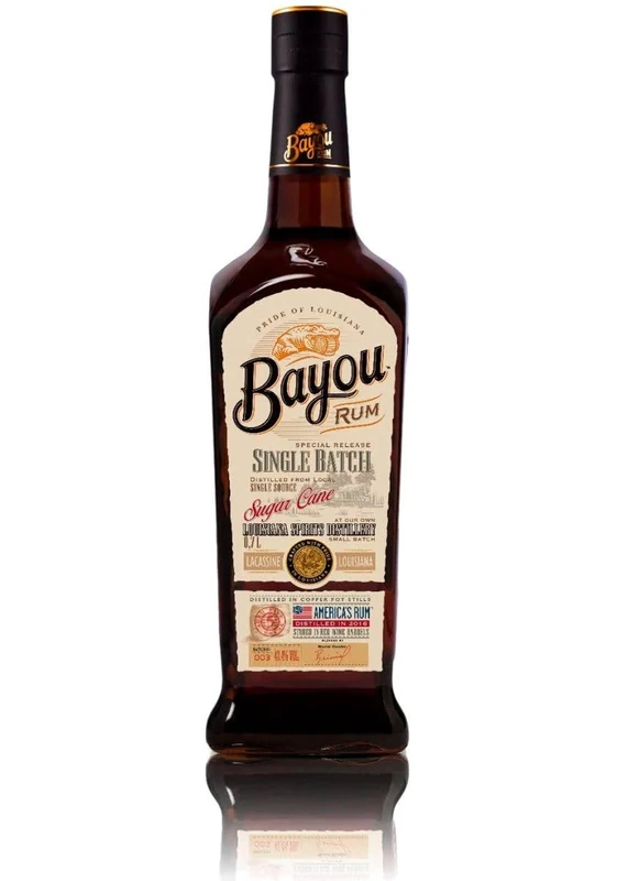 Bayou Single Barrel Rum 70cl, 40% ABV, Handcrafted, Pot-distilled, Gluten Free Rum, Made in Louisiana, USA
