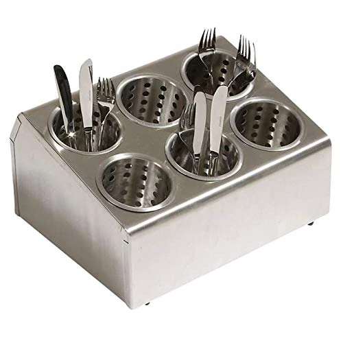 Lockhart E3038 Stainless Steel Cutlery Dispenser, 6 Compartments