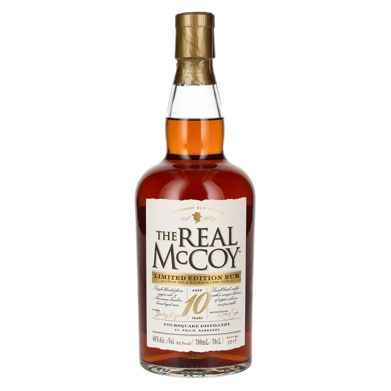 The Real McCoy 10yo Virgin Oak Cask Rum, 70 cl