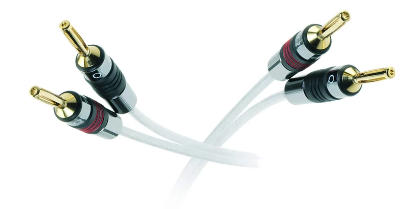 QED Silver Anniversary XT Cable with X-Tube(TM) technology 5m Terminated with 4mm Airloc Forte Banana Plugs(5m, Airloc Terminated)