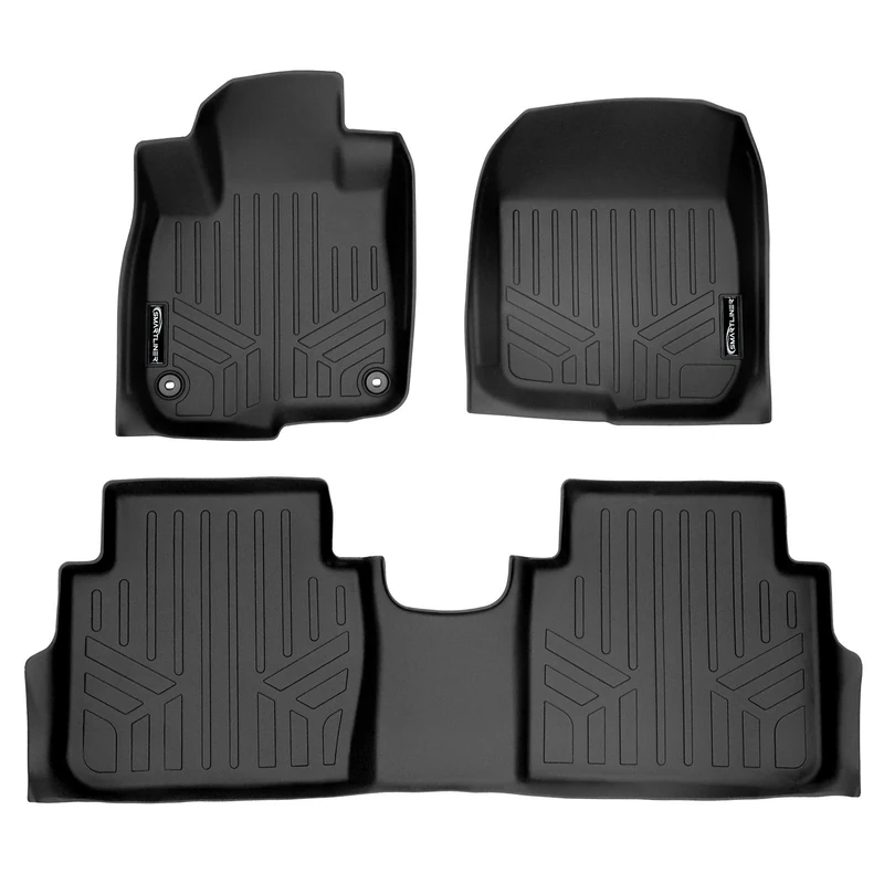 SMARTLINER Custom Fit Floor Mats 2 Row Liner Set Black Compatible with 2017-2022 Honda CR-V