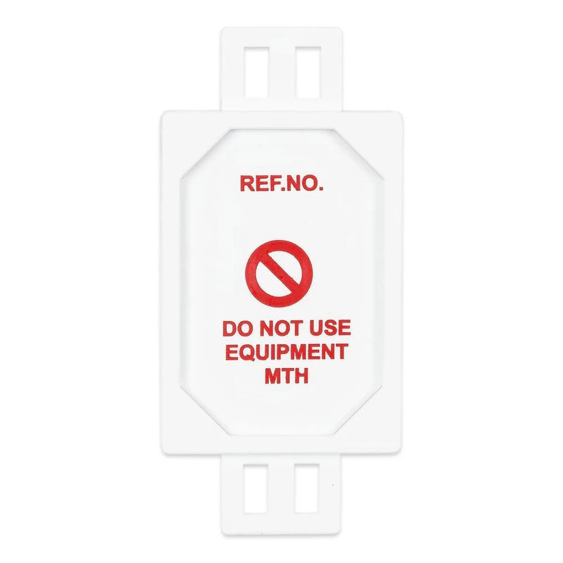 Scafftag by Brady Microtag Holder – Compact Equipment Inspection Tags "Do not use Equipment", Includes 20 Microtag Bar-Code Holders, 40 Cable Ties and Pen for Workplace Safety Compliance