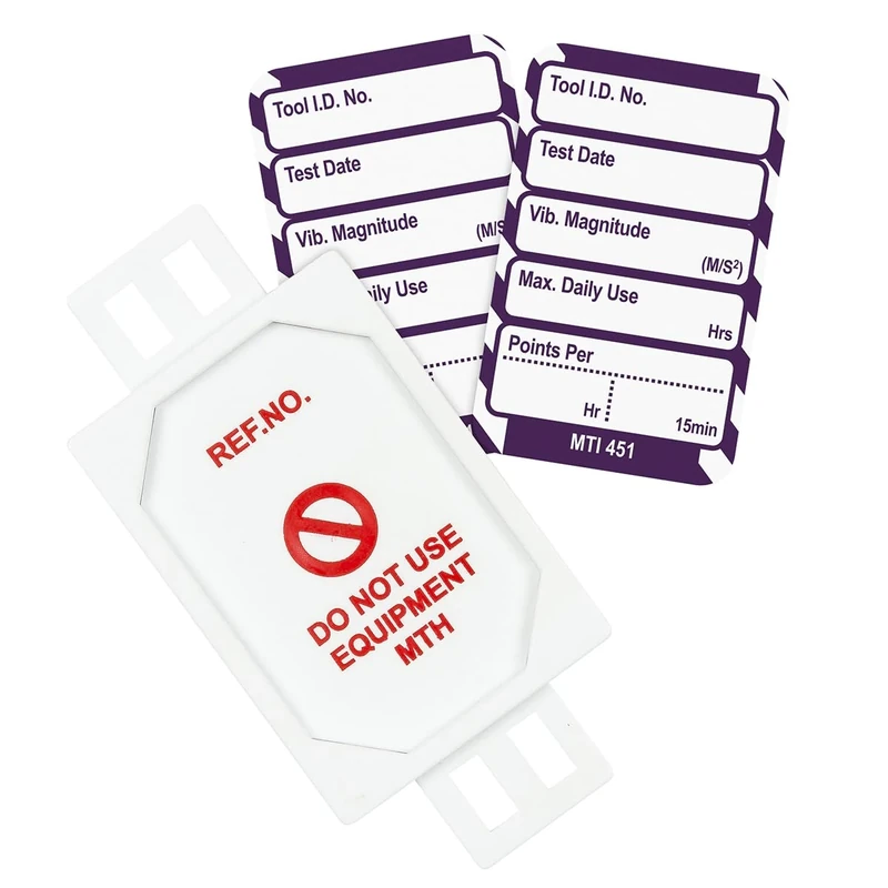 Scafftag by Brady Microtag Kit – Compact Equipment Inspection Tags "Points Per Hour", Includes 20 Holders, 20 Double-Sided Inserts, and Pen for Workplace Safety Compliance – White on Purple