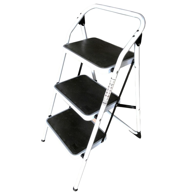 Homelux 710056 Steel Stool 3 Steps, Folding