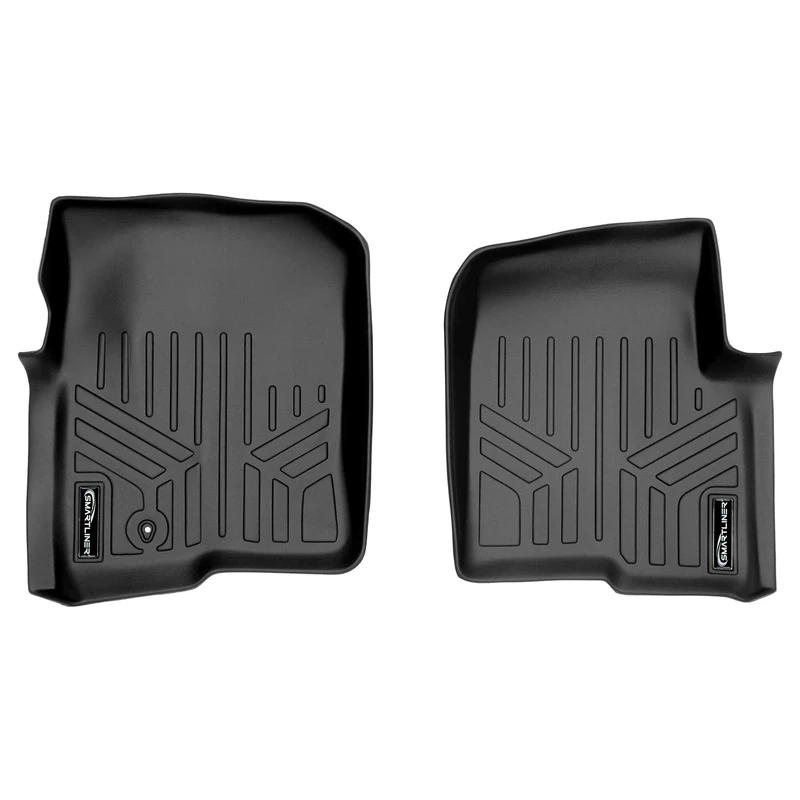 SMARTLINER Custom Fit Floor Mats 1st Row Liner Set Black for 2004-2008 Ford F-150/2006-2008 Lincoln Mark LT - All Models