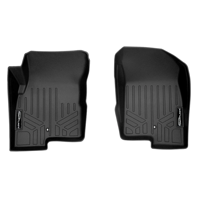 SMARTLINER Floor Mats 1st Row Liner Set Black for 2007-2012 Dodge Caliber / 2007-2017 Jeep Patriot/Compass Old Body Style