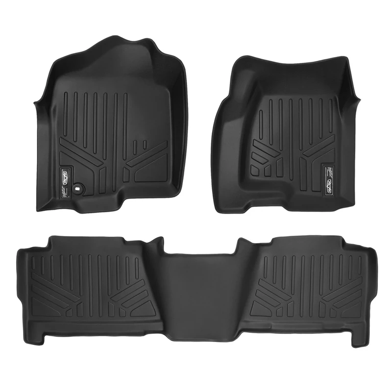 SMARTLINER Floor Mats Liner Set for 1999-2007 Silverado/Sierra 1500/2500/3500 Crew Cab / 2000-2006 Escalade/Suburban/Yukon XL