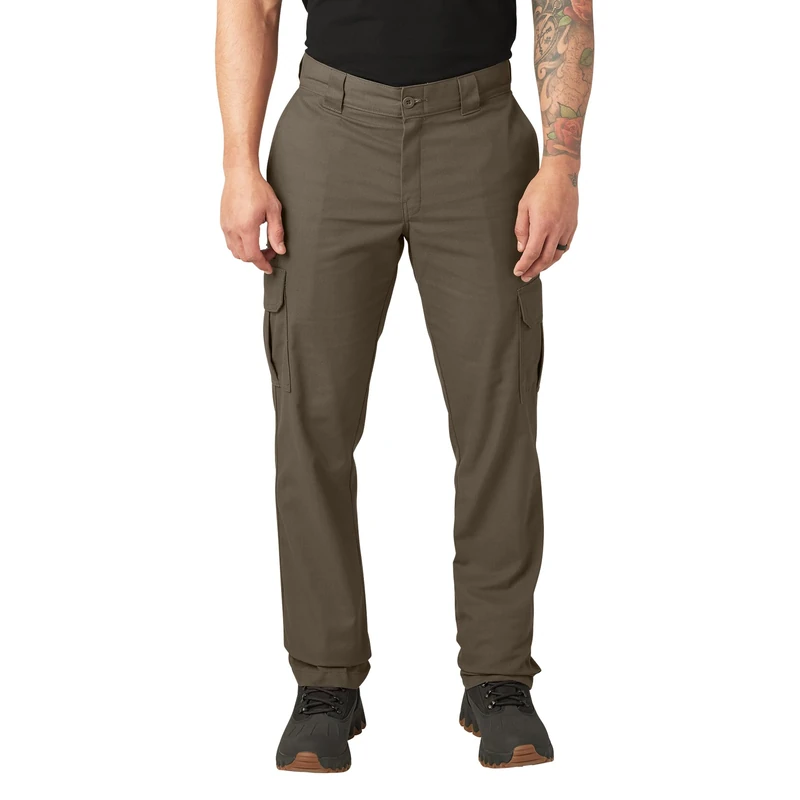 Dickies, Men's, Mechanical Stretch Cargo Pant Regular, Mushroom, 36W / 30L