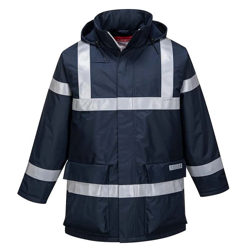 Portwest Bizflame Rain Anti-Static FR Jacket, Size: XXXL, Colour: Navy, S785NARXXXL