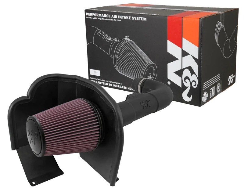 K&N Cold Air Intake Kit: High Performance, Increase Horsepower: 50-State Legal: Compatible with 2014 CHEVROLET/GMC (Silverado 1500, Sierra 1500)57-3085