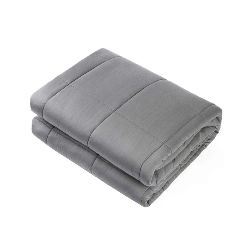 Waowoo Adult Weighted Blanket Queen Size（15lbs 60"x80"） Heavy Blanket with Premium Glass Beads (Dark Grey)