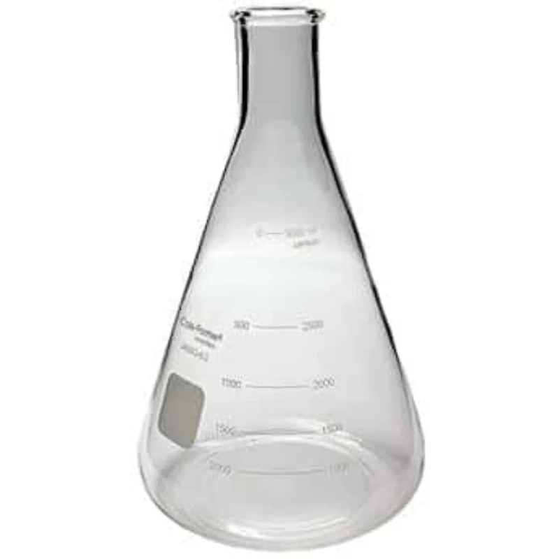 Cole-Parmer elements Plus Glass Erlenmeyer Flask, 3000 mL, 1/EA