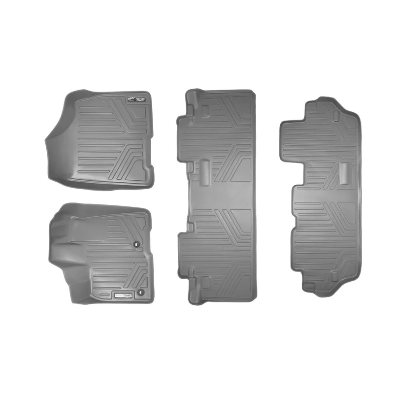 SMARTLINER Custom Fit Floor Mats 3 Row Liner Set Grey for 2013-2019 Toyota Sienna 8 Passenger Model Only