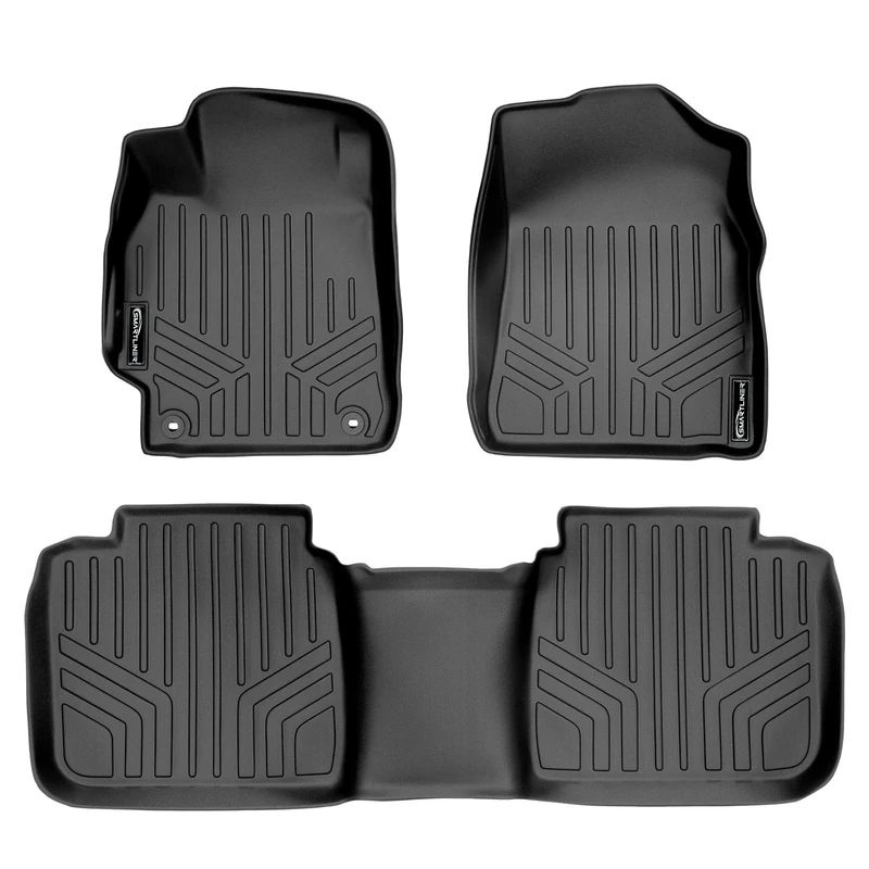 SMARTLINER Custom Fit Floor Mats 2 Row Liner Set Black for 2015-2017 Toyota Camry (New Body Style)