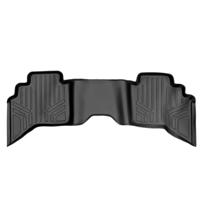 SMARTLINER Custom Fit Floor Mats 2nd Row Liner Black for 2002-2008 Dodge Ram 1500 Quad Cab / 2003-2009 2500/3500 Quad Cab