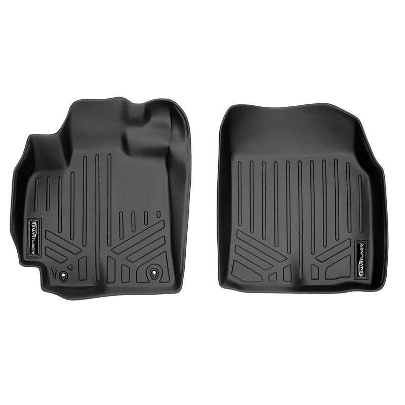 SMARTLINER Custom Fit Floor Mats 1st Row Liner Set Black for 2009-2013 Toyota Corolla with Automatic Transmission