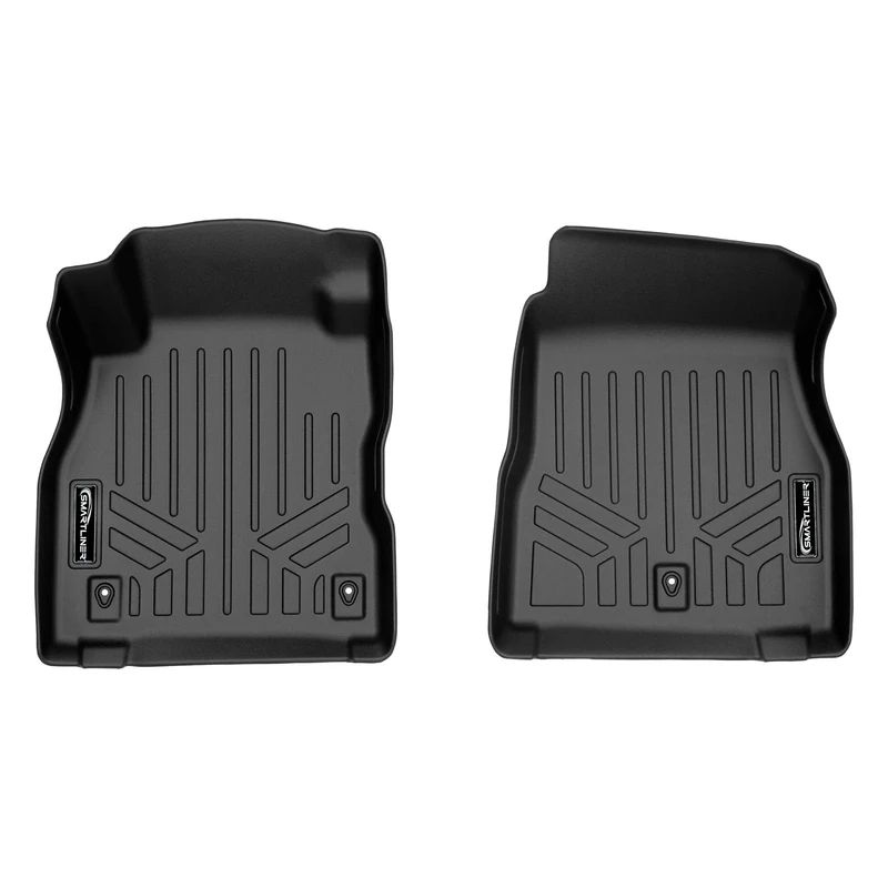 SMARTLINER Custom Fit Car Floor Mats, 1st Row Liner Set Black for 2018-2020 Nissan Kicks