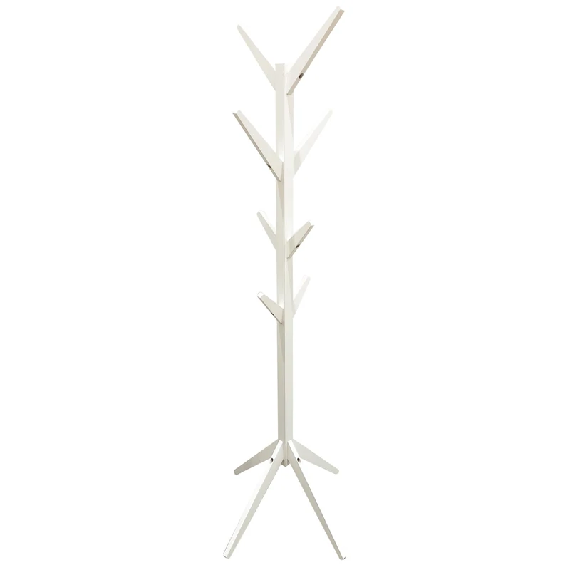 HOME DECO FACTORY White Tree 178cm Furniture Clothes Rack MDF Wood
