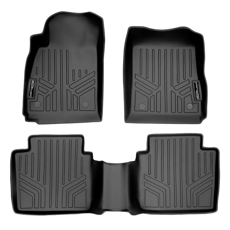 SMARTLINER Custom Fit Floor Mats 2 Row Liner Set Black for 2014-2019 Chevrolet Impala
