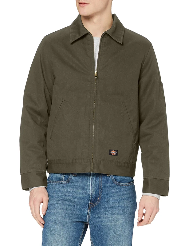 Dickies Men's Lined Eisenhower Jacket, Moss, M UK