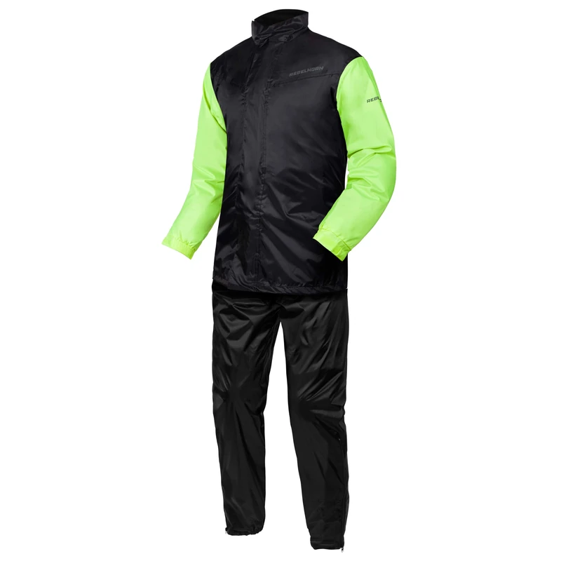 REBELHORN Two-Piece Waterproof Suit Rain Black/Fluo Yellow L
