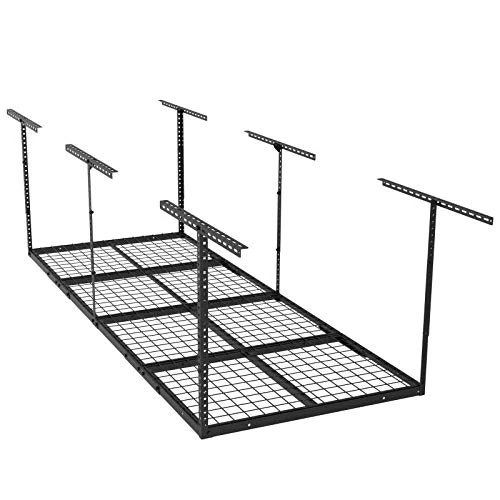 Ergosolid SG38B Ceiling Rack, Storage Rack 244 x 91 cm Ceiling Storage Tray 250 kg Max, Black