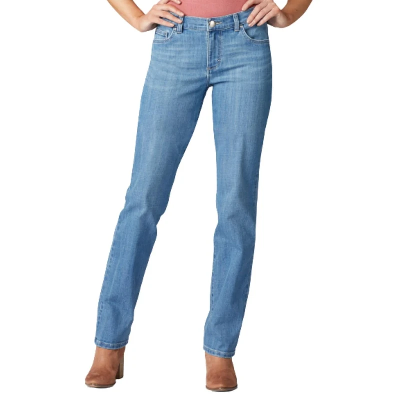 Lee Women's Relaxed Fit Straight Leg Jean, Inspired Blue, 16 Short