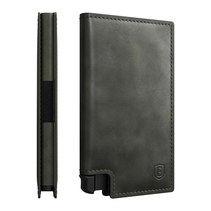 Ekster Parliament Leather Card Holder Wallet | Smart RFID Wallet for Men | Minimalist & Slim Wallet with Quick Card Access Metal Card Holder (Juniper Green) - Image 1