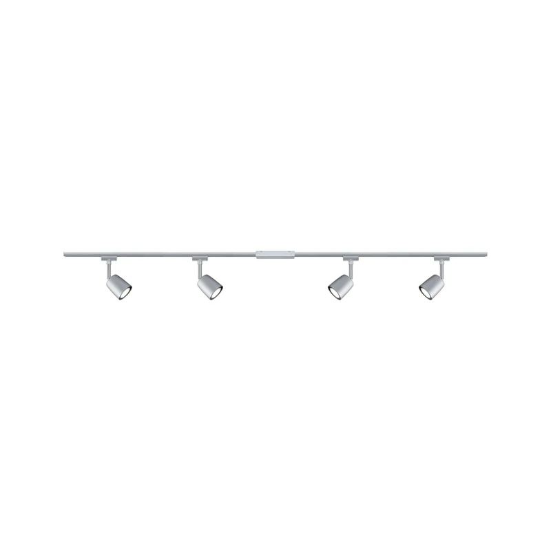 Paulmann 96897 Cover URail Basic Set GU10 max. 4x10W dimmable 230V Chrome matt, Chrome Rail System – Choose Any lamp