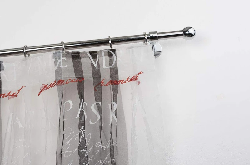 InCasa Curtain Pole: Ø 20 mm, Length 260 cm, Polished Steel - Image 1