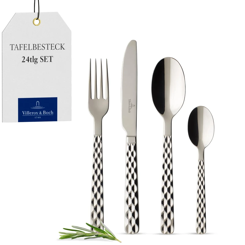 Villeroy & Boch Boston Cutlery for up to 6 Persons, 24-Piece, Stainless Steel