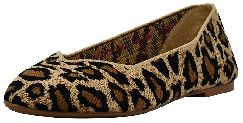 Skechers CLEO - CLAW-SOME, Women's Ballet Flats, Brown (Natural Flat Knit Nat), 6.5 UK (39.5 EU)