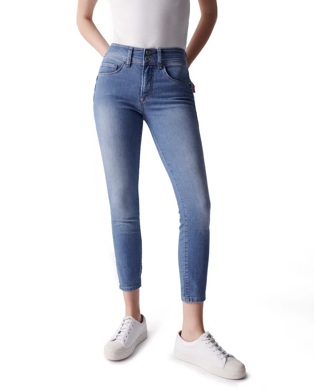 Salsa Secret Push in Jeans in Light Rinse Blue