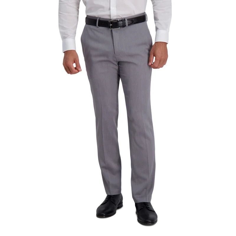 Kenneth Cole REACTION Men's Slim Fit Dress Pant, Heather Grey, 30W / 30L