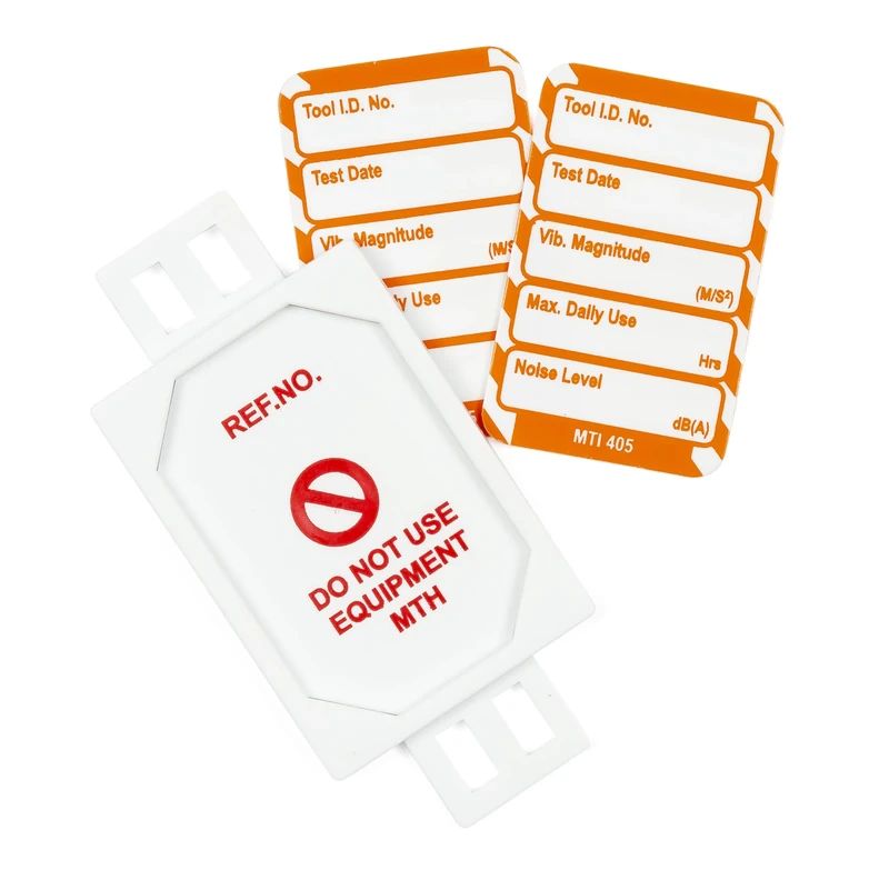 Scafftag by Brady Microtag Kit – Compact Equipment Inspection Tags "Max. Daily Use", Includes 20 Holders, 20 Double-Sided Inserts, and Pen for Workplace Safety Compliance – White on Orange