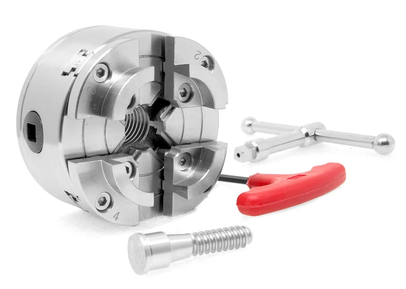 WEN LA4374 3.75-Inch 4-Jaw Self-Centering Lathe Chuck Set